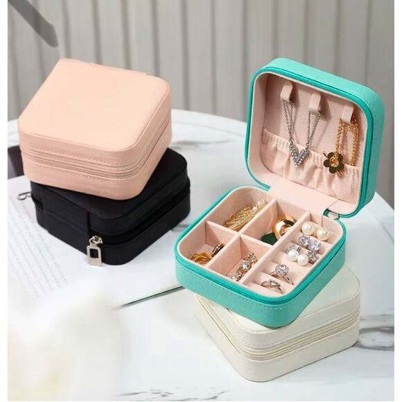 Women's Small Travel Jewelry Box - Peach - Picture 7 of 8